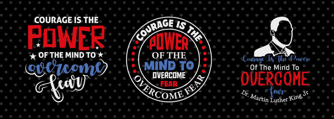 Courage Mindset SVG Bundle | Positive Quote Digital Design for Apparel & Craft Projects