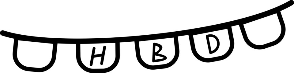 Birthday Element Outline