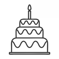 Trendy Birthday Cake Icon.eps