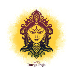 Happy durga puja festival greeting background design template