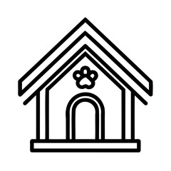 Pet House Dog Kennel Vector Illustration