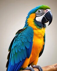 Obraz premium Colorful Macaw Parrot Studio Portrait.
