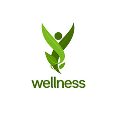 Wellness vector logo design template