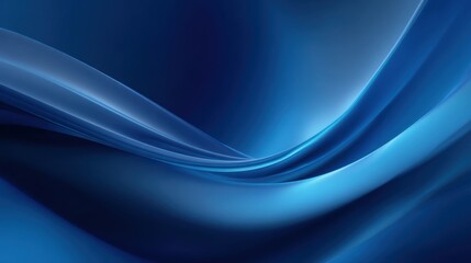 Naklejka premium Soft curves of a blue fabric create a serene atmosphere, showcasing elegant movement and subtle shimmer under gentle lighting. This dynamic flow captures the essence of tranquility.