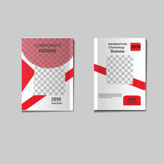 Corporate business book cover design set template