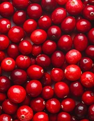 Close-up of vibrant cranberries