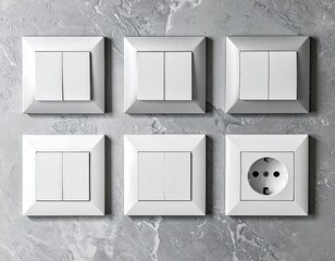 Modern electrical switches and socket