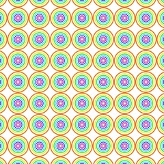 Rainbow Spiral Circle Pattern