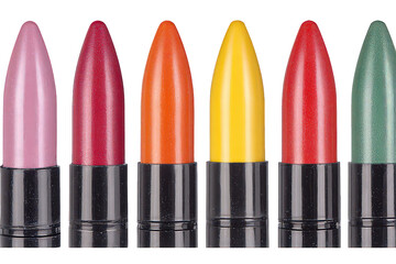 Obraz premium Colorful Lipstick Bullets In A Row