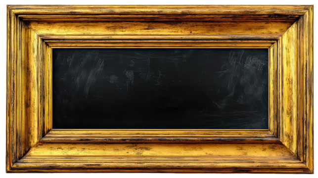 Ornate Gold Frame with Dark Background - Powered by Adobe