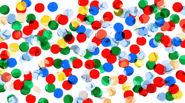 Colorful Confetti On Black Background