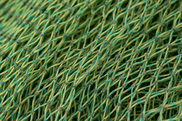 Colorful Fishing Nets Piled Up