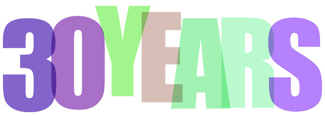 Celebrate 30 Years with this Colorful and Modern Design