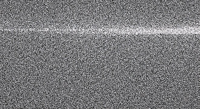 Static television screen with horizontal white line and grainy texture.