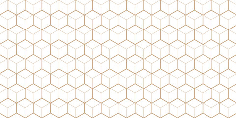 Vector geometric cubes pattern, seamless background