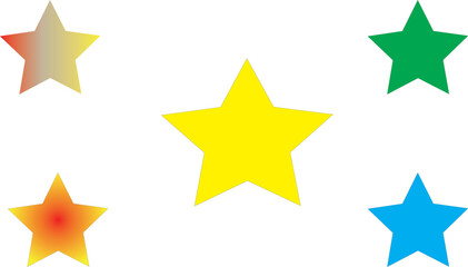 Obraz premium set of golden star icons
