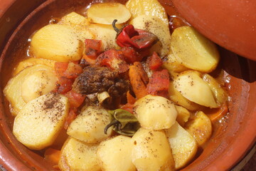 Fresh moroccan tajine with vegetables