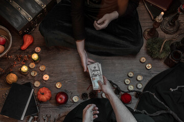 Witch accepts payment in cash for breaking or uncrossing a curse, performing a ritual,...