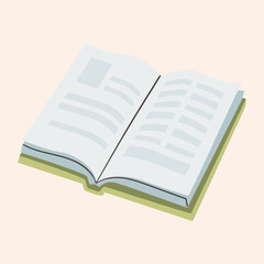 Book Collection for Study and Learning. Cute Book Handdrawn Bookstore Reading Stack Vector Illustration.