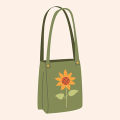 School backpack and schoolbag. Back to school children bag. Hand drawn knapsack vector illustration isolated on white background. Modern flat Rucksack cartoon style