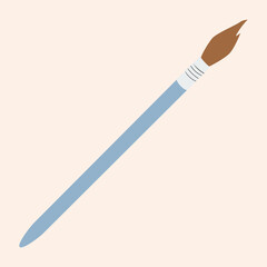 Vector art brush student and education Creative tool Paintbrush Illustration.