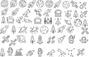 Futuristic Space Tech Icons