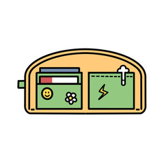 colorful pencil case and stationery organizer