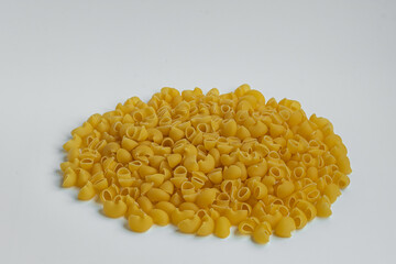 pasta on white background