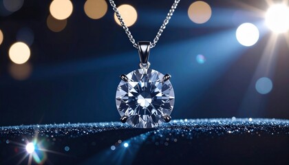 Stunning Diamond Pendant Necklace Sparkling Brilliance with Luxurious Glamour and Elegance
