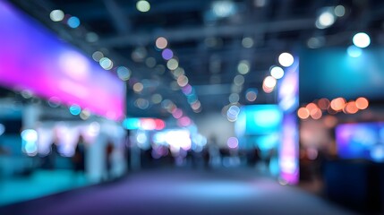 Colorful abstract bokeh background with blurred lights at night, vibrant city glow, creative defocused illumination for event or party design