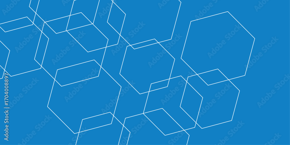 Poster modern dynamic blue shapes composition with white lines. abstract background modern hipster futurist