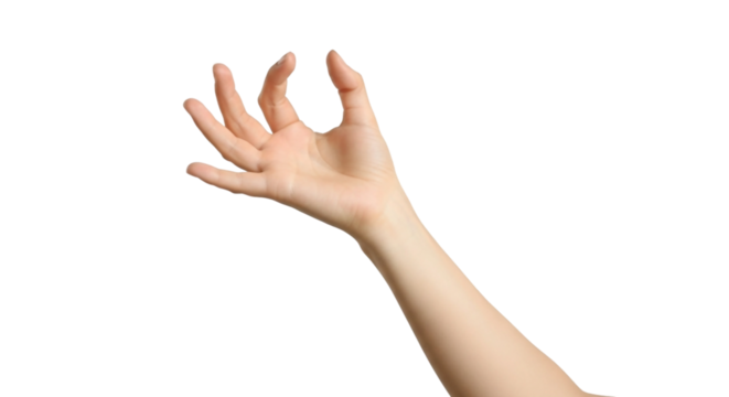 Hand Pinching or Holding an Invisible Object | Isolated Hand Gesture for Product Placement, User Interface and Presentation Mockups