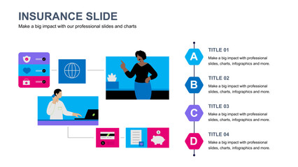 Fototapeta premium Insurance Presentation Professional Slides and Charts