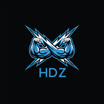 HDZ  Fitness Logo. HDZ Company logo design for entrepreneur and business. HDZ Sports Branding Design best icon.
