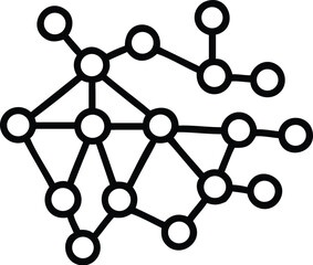 An abstract illustration of a molecule network shows a social connection concept