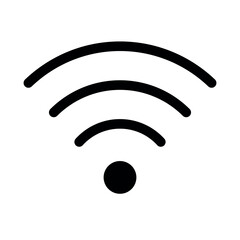 
Illustration showing a set of black icons of remote work attributes. Internet, Wi-Fi, networks, folders. On a white background