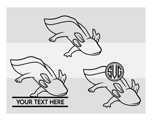 Axolotl SVG Silhouette Bundle, Axolotl Silhouette, Cartoon Axolotls, cute animals, Pink Axolotl, Animal Baby, Kids Png, Axolotls Svg Images,