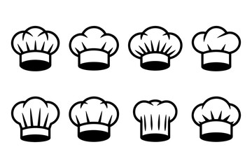 set of cooking food culinary chefs hats