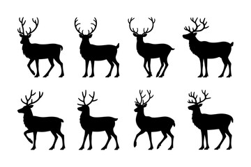 deer antler animal wildlife silhouette 