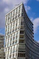 Modern Curved Facade Building  in Liverpool, UK.