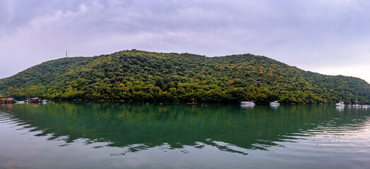Panoramic View of Limski Fjord in Istria, Croatia