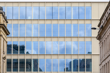 Modern Building Facade With Blue