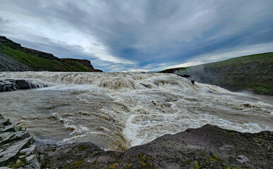 wonderful views of the Gullfoss waterfall in Iceland