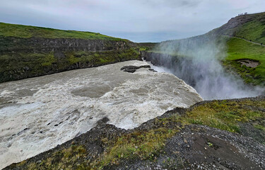 wonderful views of the Gullfoss waterfall in Iceland