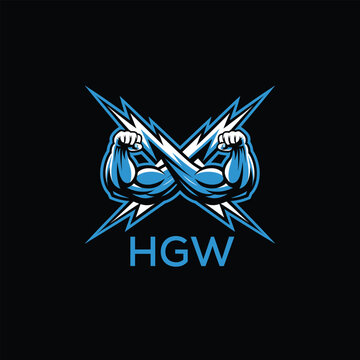 HGW  Fitness Logo. HGW Company logo design for entrepreneur and business. HGW Sports Branding Design best icon.
