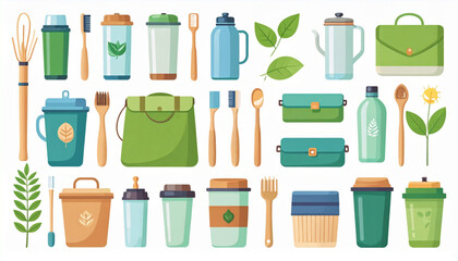 Eco Lifestyle Essentials Icons
