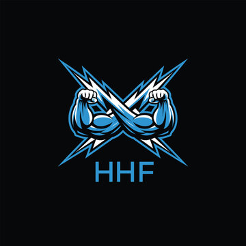 HHF  Fitness Logo. HHF Company logo design for entrepreneur and business. HHF Sports Branding Design best icon.
