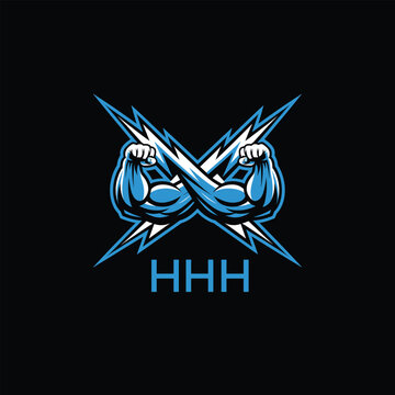 HHH  Fitness Logo. HHH Company logo design for entrepreneur and business. HHH Sports Branding Design best icon.
