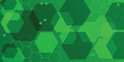 Abstract dark green hexagon background design. modern Vector illustration eps 10
