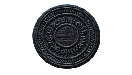 High quality photo of ornate ancient coin emblem isolated on transparent background.